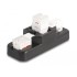 Delock Keystone LSA Set with clip-on holder RJ45 / RJ11 Cat.6 black