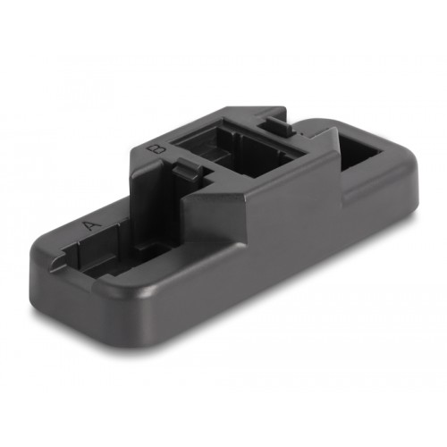 Delock Keystone LSA Set with clip-on holder RJ45 / RJ11 Cat.6 black