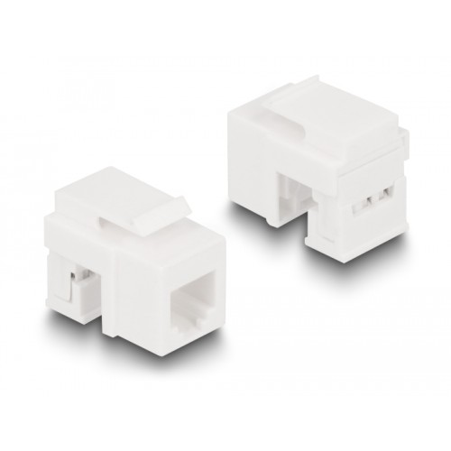 Delock Keystone LSA Set with clip-on holder RJ45 / RJ11 Cat.6 black
