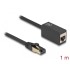 Delock Network Extension Cable RJ45 plug to RJ45 jack Cat.8.1 S/FTP 1 m black