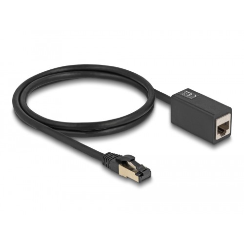 Delock Network Extension Cable RJ45 plug to RJ45 jack Cat.8.1 S/FTP 1 m black