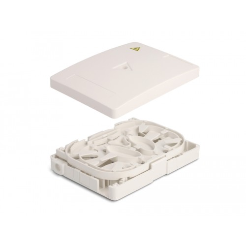Delock Optical Fiber Connection Box for wall mounting for 2 x SC Simplex or LC Duplex white