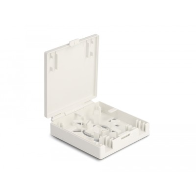 Delock Optical Fiber Connection Box for wall mounting for 2 x SC Simplex or LC Duplex white 2