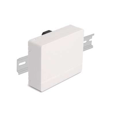 Delock Optical Fiber Connection Box for DIN Rail 4 x SC Simplex or LC Duplex white