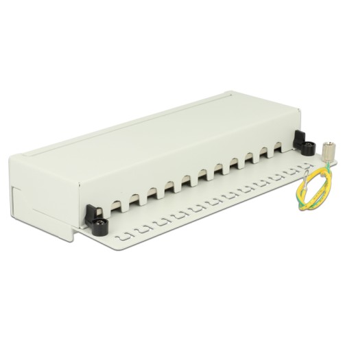 Delock Desktop Patch Panel 12 Port Cat.6 grey