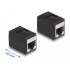 Delock Adapter RJ45 jack to RJ45 jack Cat.6A black