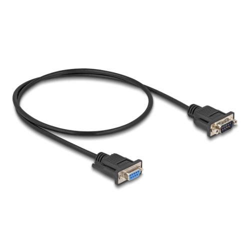 Delock RS-232 Cable Serial D-Sub9 male to female with narrow plug housing 0.5 m