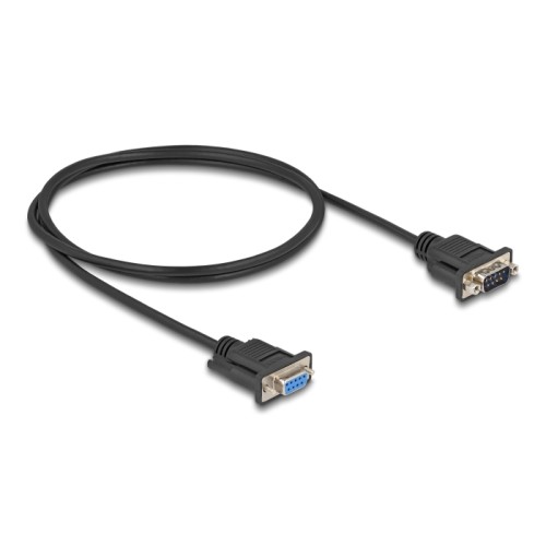 Delock RS-232 Cable Serial D-Sub9 male to female with narrow plug housing 1 m