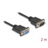 Delock RS-232 Cable Serial D-Sub9 male to female with narrow plug housing 2 m