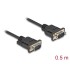 Delock RS-232 Cable Serial D-Sub9 male to male with narrow plug housing 0.5 m