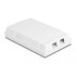 Delock Optical Fiber Connection Box for wall mounting for 2 x SC Simplex or LC Duplex white