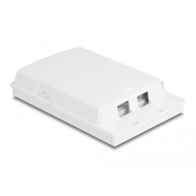 Delock Optical Fiber Connection Box for wall mounting for 2 x SC Simplex or LC Duplex white 2