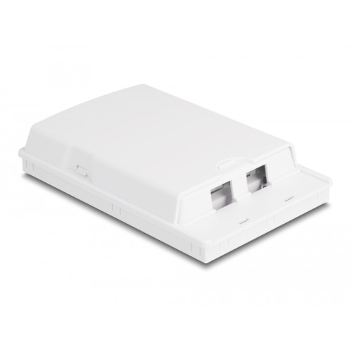 Delock Optical Fiber Connection Box for wall mounting for 2 x SC Simplex or LC Duplex white