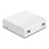Delock Optical Fiber Connection Box for wall mounting for 2 x SC Simplex or LC Duplex white