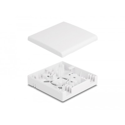 Delock Optical Fiber Connection Box for wall mounting for 2 x SC Simplex or LC Duplex white 2