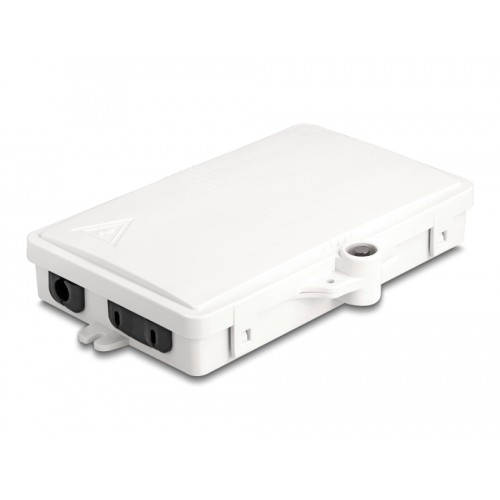 Delock Fiber Optic Distribution Box for indoor and outdoor IP65 waterproof lockable 2 port white