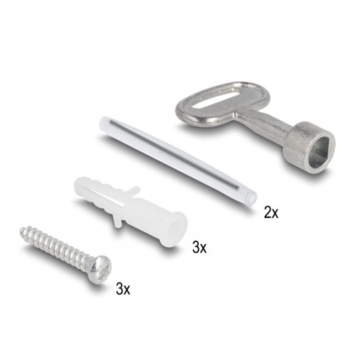 Delock Fiber Optic Distribution Box for indoor and outdoor IP65 waterproof lockable 2 port white