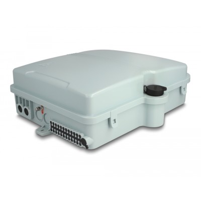 Delock Fiber Optic Distribution Box for indoor and outdoor IP65 waterproof lockable 24 port grey 2