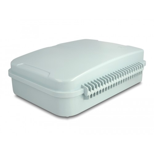Delock Fiber Optic Distribution Box for indoor and outdoor IP65 waterproof lockable 24 port grey