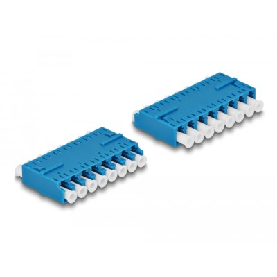 Delock Optical Fiber Coupler HD LC Octuplex female to LC Octuplex female blue 2