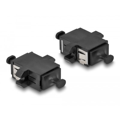 Delock Optical Fiber Coupler MPO female to MPO female black 2