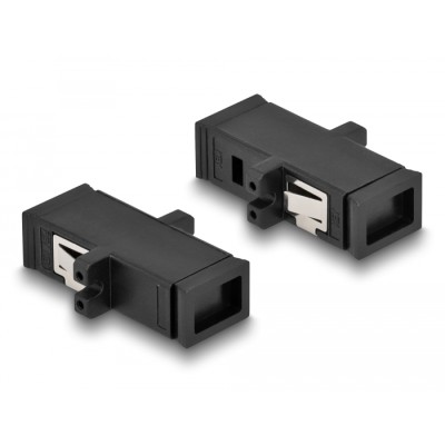 Delock Optical Fiber Coupler MTRJ female to MTRJ female black 2