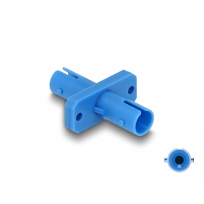 Delock Optical Fiber Coupler ST Simplex female to ST Simplex female blue