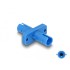 Delock Optical Fiber Coupler ST Simplex female to ST Simplex female blue