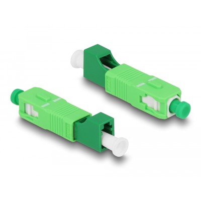 Delock Optical Fiber Hybrid Coupler SC Simplex male to LC Simplex female green 2