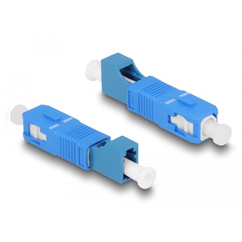 Optical Fiber Hybrid Coupler SC Simplex male to LC Simplex female blue