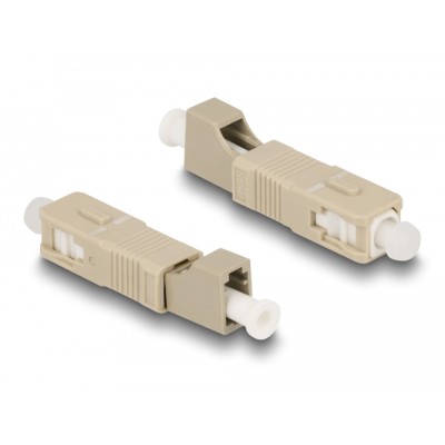 Delock Optical Fiber Hybrid Coupler SC Simplex male to LC Simplex female beige 2