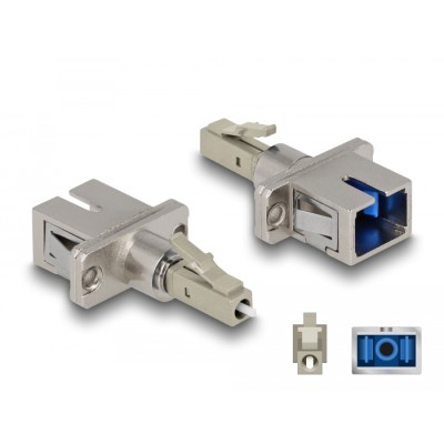 Delock Optical Fiber Hybrid Coupler LC Simplex male to SC Simplex female beige