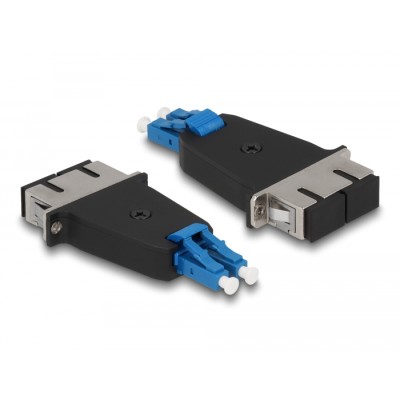Delock Optical Fiber Hybrid Coupler LC Duplex male to SC Duplex female blue 2