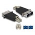 Delock Optical Fiber Hybrid Coupler LC Duplex male to SC Duplex female beige
