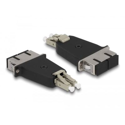 Delock Optical Fiber Hybrid Coupler LC Duplex male to SC Duplex female beige 2