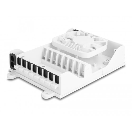 Delock Fiber Optic Distribution Box FTTH indoor for wall mounting 8 port white