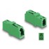 Delock Optical Fiber Coupler LC Simplex female to LC Simplex female APC green