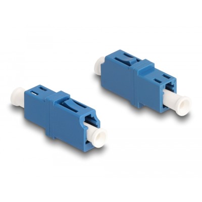 Delock Optical Fiber Coupler LC Simplex female to LC Simplex female UPC blue 2