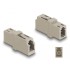 Delock Optical Fiber Coupler LC Simplex female to LC Simplex female OM1/OM2 beige