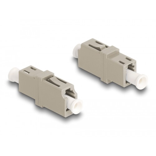 Delock Optical Fiber Coupler LC Simplex female to LC Simplex female OM1/OM2 beige