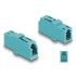 Delock Optical Fiber Coupler LC Simplex female to LC Simplex female OM3 aqua