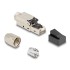 Delock RJ45 plug field-assembly Cat.6A with cable gland and dust cover toolfree