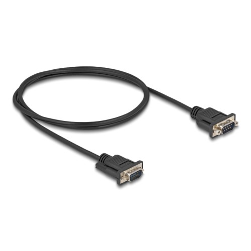 Delock RS-232 Cable Serial D-Sub9 male to male with narrow plug housing 1 m