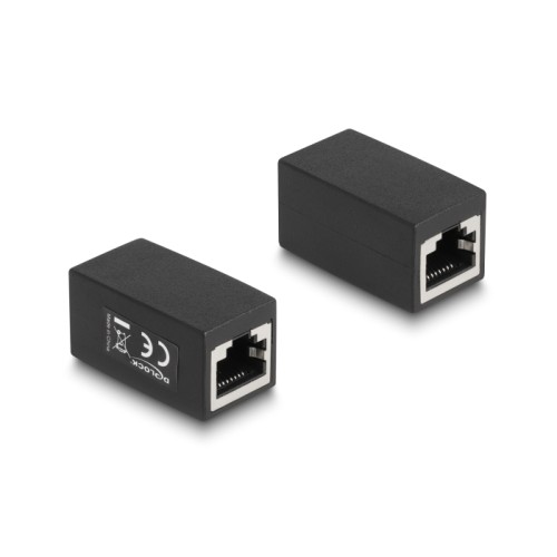 Delock Adapter RJ45 jack to RJ45 jack Cat.6 black