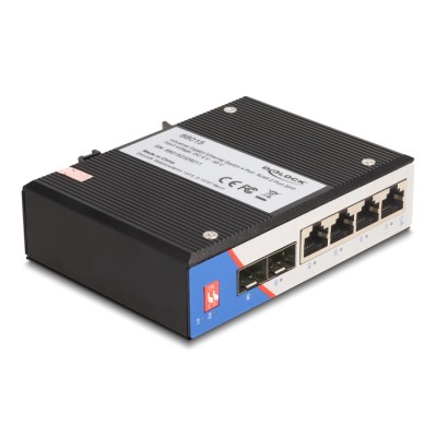 Delock Industrial Gigabit Ethernet Switch 4 Port RJ45 2 Port SFP for DIN rail 2