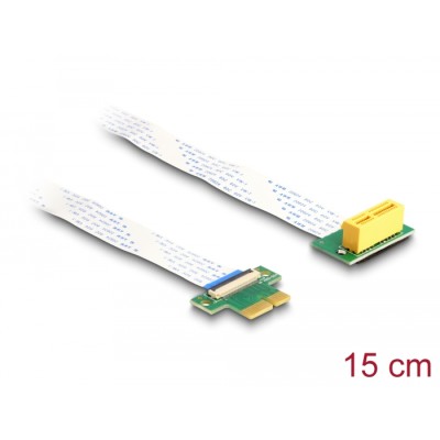 Delock Riser Card PCI Express x1 male to x1 slot 90° angled with FPC cable 15 cm