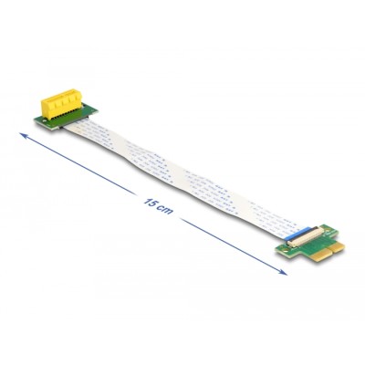 Delock Riser Card PCI Express x1 male to x1 slot 90° angled with FPC cable 15 cm 2