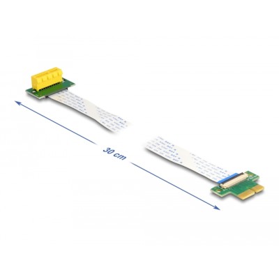 Delock Riser Card PCI Express x1 male to x1 slot 90° angled with FPC cable 30 cm 2