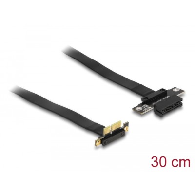 Delock Riser Card PCI Express x1 male 90° angled to x1 slot with cable 30 cm