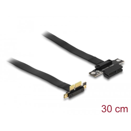 Delock Riser Card PCI Express x1 male 90° angled to x1 slot with cable 30 cm